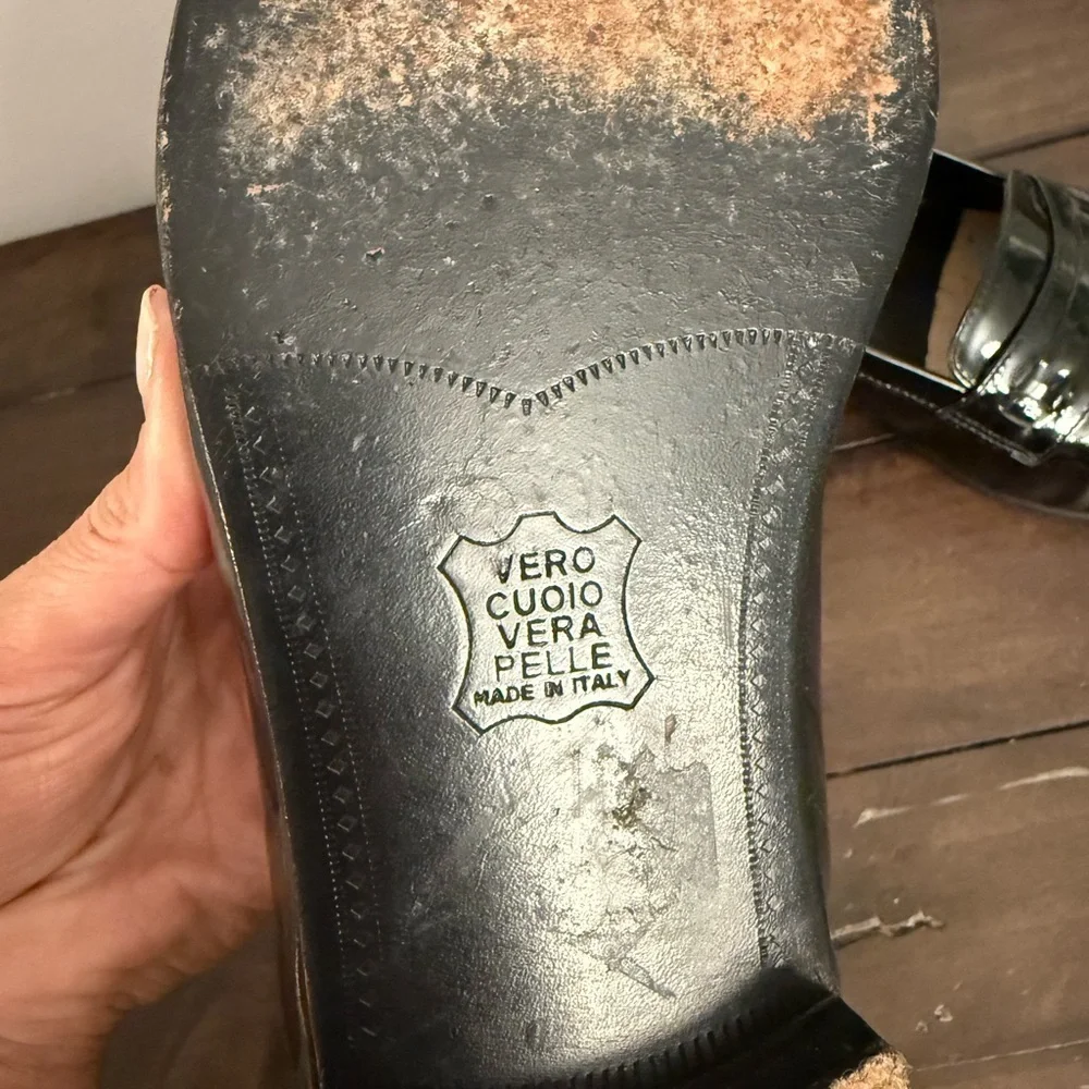 Gil Mitri Black Patent Leather Loafers – Made in Italy (Size 9M)